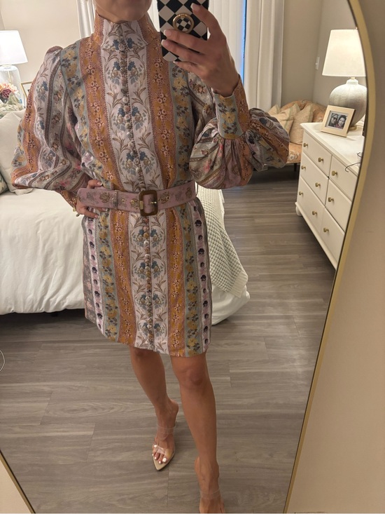 Zimmermann Dresses & Skirts - ✨ Zimmermann Rhythmic Belted Embellished Floral-Print Linen Mini Dress ✨